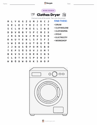 Clothes Dryer printable worksheet preview