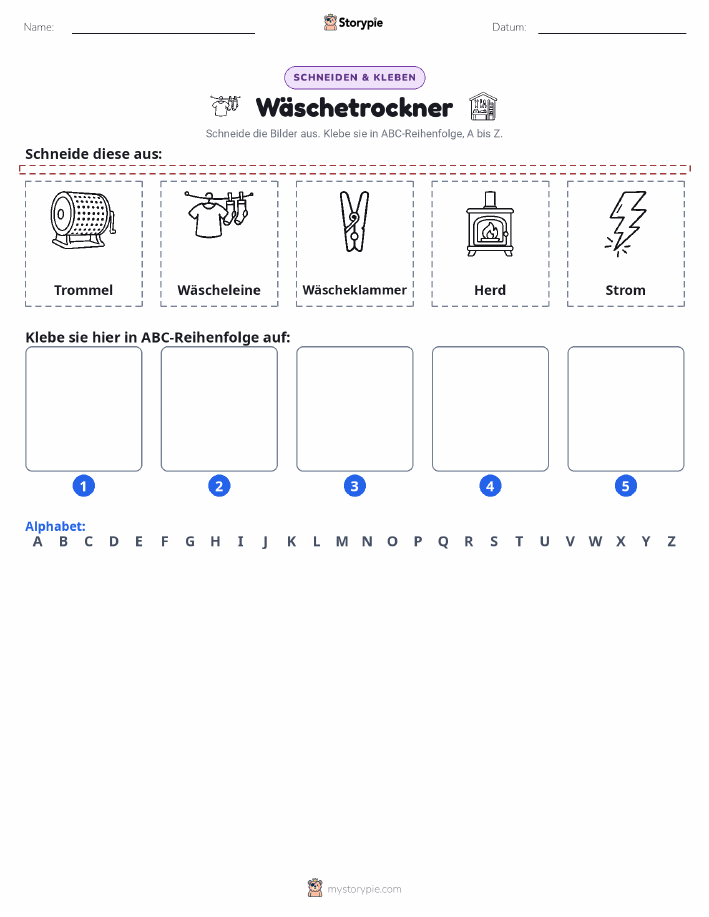 Schneiden & Einfügen Alphabet