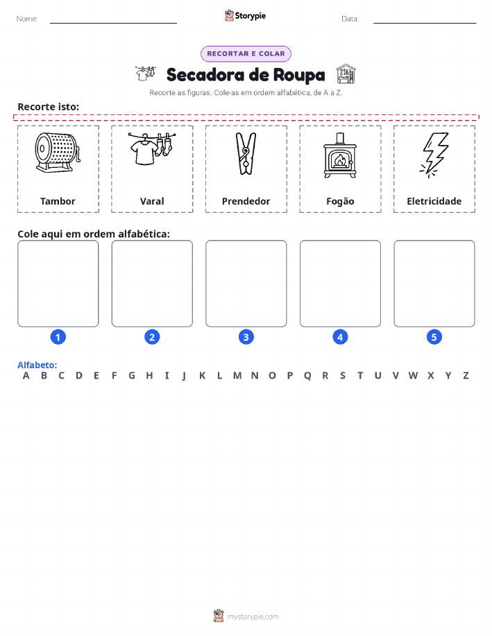 Recortar & Colar Alfabeto