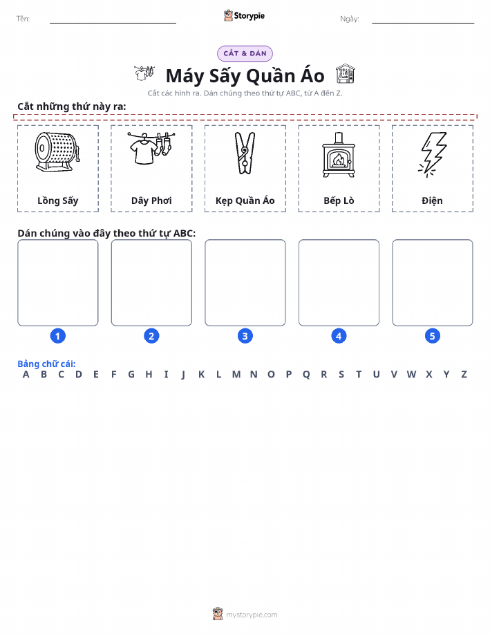 Cắt & Dán Chữ Cái