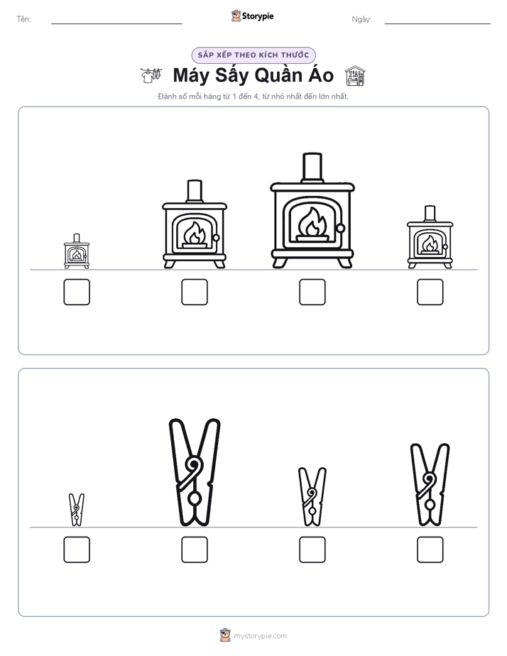 Thứ Tự Kích Thước
