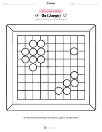 Vista previa de la hoja de trabajo imprimible de Go (Juego)