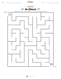 Anteprima della scheda stampabile di Go (Gioco)