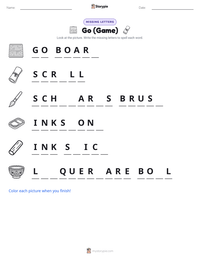 Go (Game) printable worksheet preview