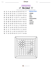Aperçu de la feuille de travail imprimable Go (Jeu)