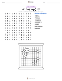 Prévia da folha de atividades imprimível Go (Jogo)