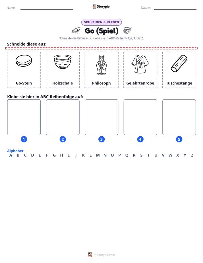 Schneiden & Einfügen Alphabet