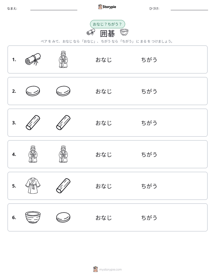 同じか違うか