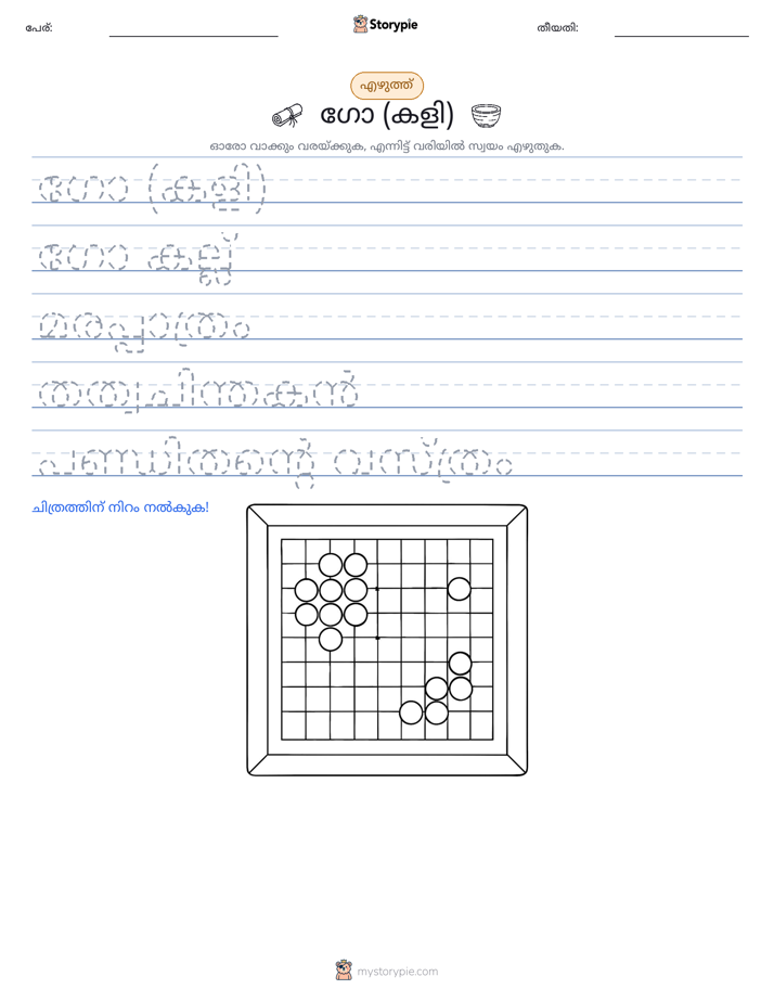 എഴുത്ത് പരിശീലനം