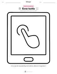 Page de coloriage Écran tactile pour les enfants