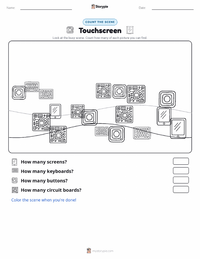 Touchscreen printable worksheet preview
