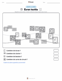 Aperçu de la feuille de travail imprimable Écran tactile