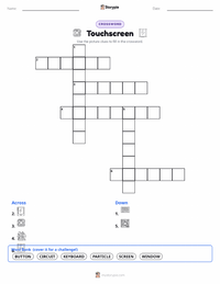 Touchscreen printable worksheet preview