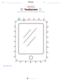 Touchscreen printable worksheet preview