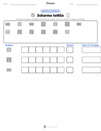 Anteprima della scheda stampabile di Touchscreen