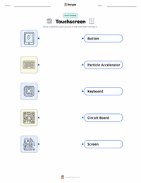 Touchscreen printable worksheet for kids