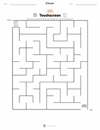 Touchscreen printable worksheet preview