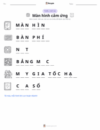 Xem trước tài liệu in sẵn Màn hình cảm ứng