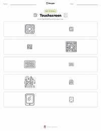 Touchscreen printable worksheet preview