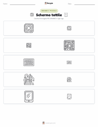 Anteprima della scheda stampabile di Touchscreen