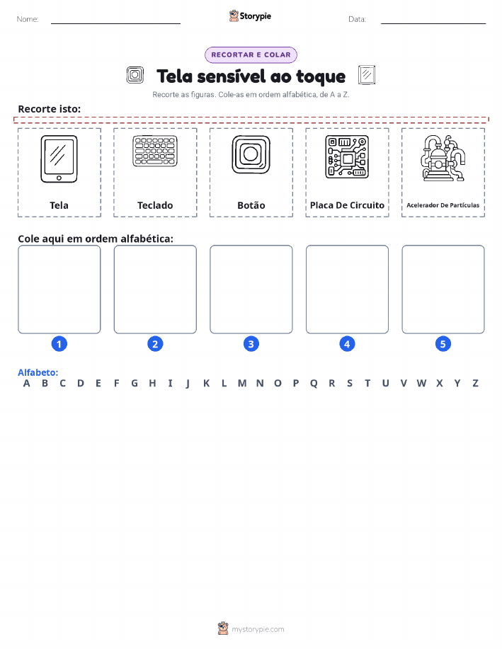Recortar & Colar Alfabeto
