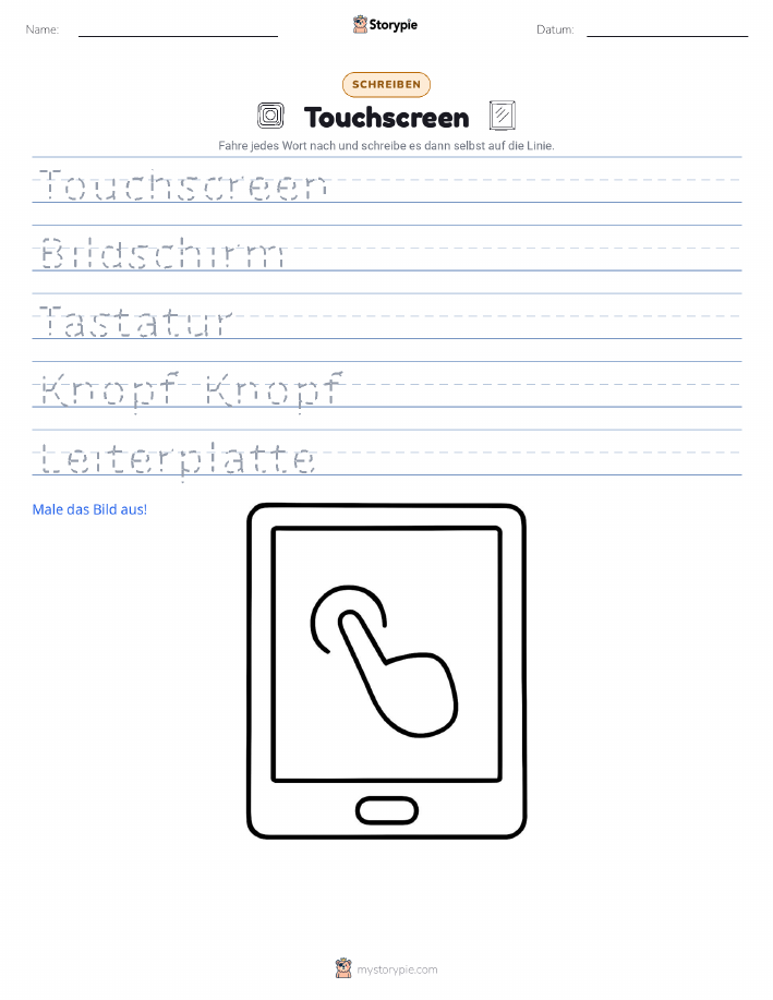 Schreibübung