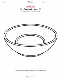 Contact Lens coloring page for kids