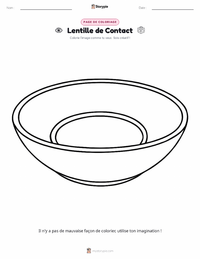 Page de coloriage Lentille de contact pour les enfants