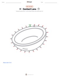 Contact Lens printable worksheet preview