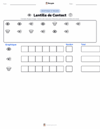 Aperçu de la feuille de travail imprimable Lentille de contact