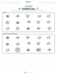Contact Lens printable worksheet preview