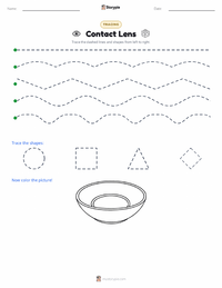 Contact Lens printable worksheet preview