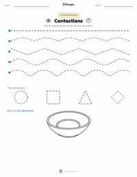 Contactlens afdrukbare werkblad voorbeeld