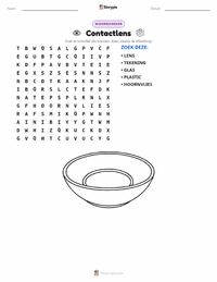 Contactlens afdrukbare werkblad voorbeeld