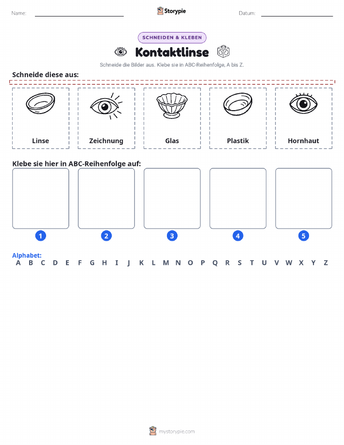 Schneiden & Einfügen Alphabet