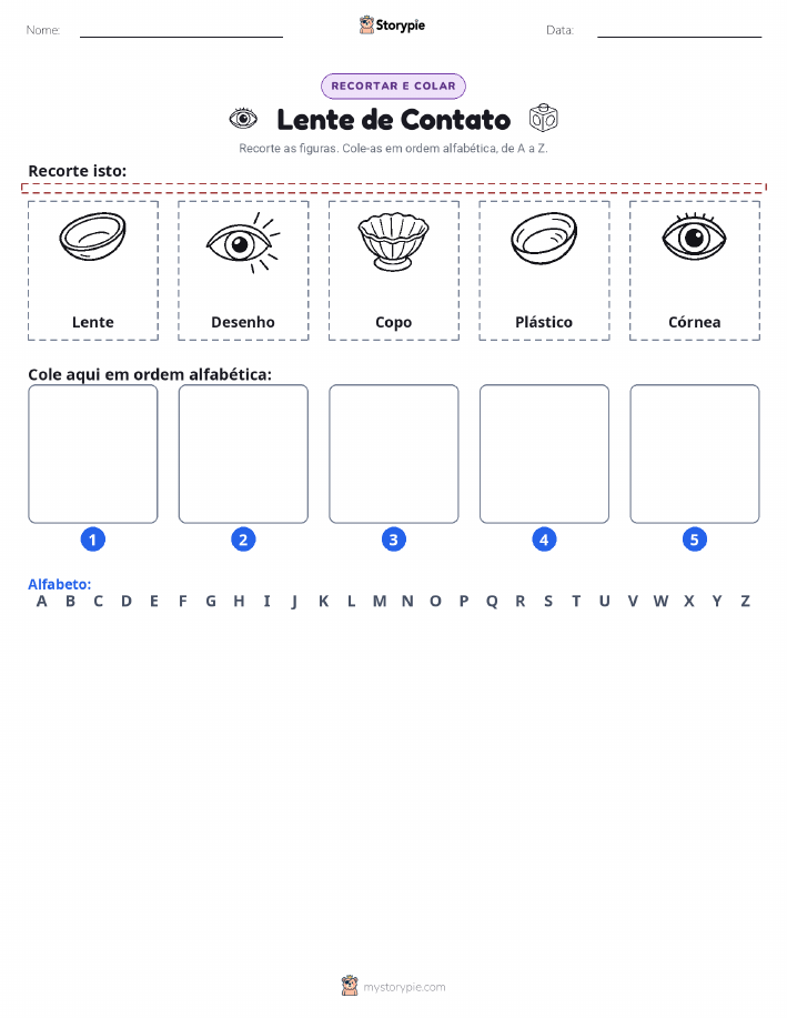 Recortar & Colar Alfabeto