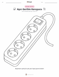 Aşırı Gerilim Koruyucu çocuklar için boyama sayfası