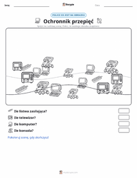 Podgląd drukowalnego arkusza ćwiczeń Ochronnik przeciwprzepięciowy