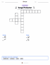 Surge Protector printable worksheet preview