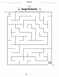 Surge Protector printable worksheet preview