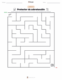 Vista previa de la hoja de trabajo imprimible de Protector de Sobretensión