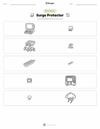 Surge Protector printable worksheet preview