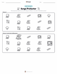 Surge Protector printable worksheet preview