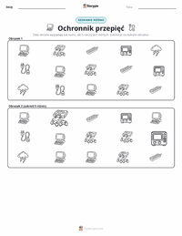 Podgląd drukowalnego arkusza ćwiczeń Ochronnik przeciwprzepięciowy