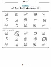 Aşırı Gerilim Koruyucu yazdırılabilir çalışma sayfası önizlemesi