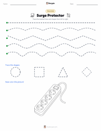 Surge Protector printable worksheet preview
