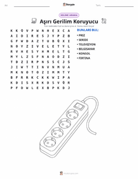 Aşırı Gerilim Koruyucu yazdırılabilir çalışma sayfası önizlemesi