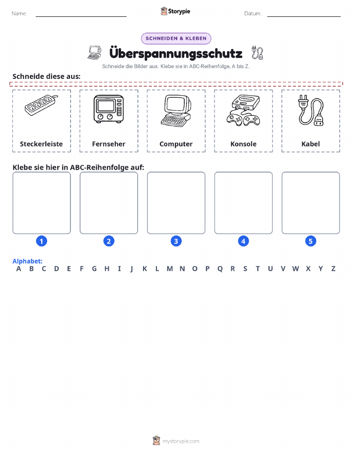 Schneiden & Einfügen Alphabet