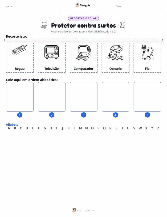 Recortar & Colar Alfabeto