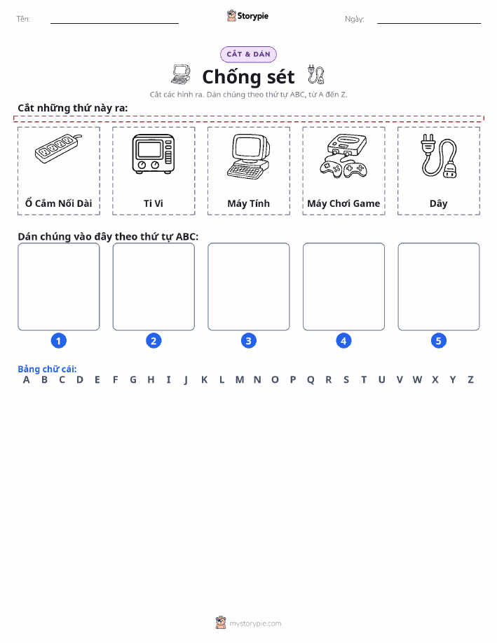 Cắt & Dán Chữ Cái